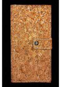Resim Vegan Mantar Derisinden Telefon Bölmeli Gümüş Işıltılı Kadın Clutch Cüzdan Gümüş - Bej 