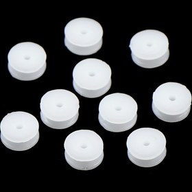 Resim 10 adet Beyaz Plastik Kasnak Tekerlekleri - 9.3mm OD, 2mm Mil Deliği Mini Dişli Tekerlekler DIY Robotik için, Model Oyuncaklar, Hassas Makine (2mm Şafta Uyar), Dönen Dişliler Oyuncak, Robotik Temeller, Dairesel Tekerlek Tasarımı, Pürüzsüz Yüzey 