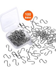 Resim Etsylight 4 cm 100 adet Küçük Kanca, Küçük S Kanca, Bahçe Kanca, Pano Kanca,S Hook 