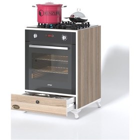 Resim Kenzlife Ankastre Modülü Kabini Fosfat Crd Fırın Ocak Dolabı Çekmeceli Ayaklı 