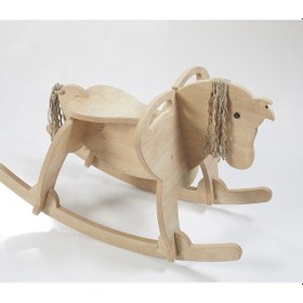 Resim Ahşap Sallanan At-de, Sallanan Çocuk Oyuncak, Bebek Oyuncakları, Montessori Çocuk Aktivite 
