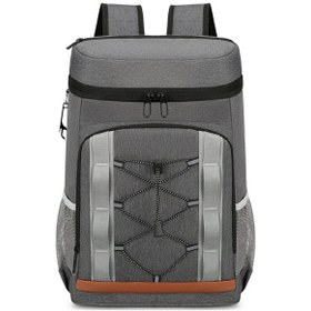 Resim Teltree Outdoor Piknik İçin Isı Yalıtımlı Çift Katlı Alüminyum Folyo Sıcak Soğuk Saklama Sırt Çantası Koyu Gri - 20 Adetten Logo Özel Tasarım Çok Renkli 
