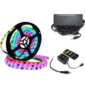 Resim Dora Led WS2811 ARGB Pixel Şerit LED 5m Ses ve Müzik Duyarli Kumanda+adaptör 