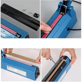 Resim 30 cm Metal Kasa Poşet Ağzı Yapıştırma Kapama Makinesi 