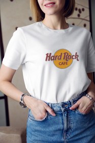 Resim Kio Tasarım Hard Rock Cafe Serisi 1 Baskılı Tişört Kadın 