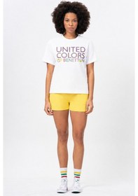 Resim United Colors Of Benetton Kadın T-shirt Bnt-w20374 Beyaz 