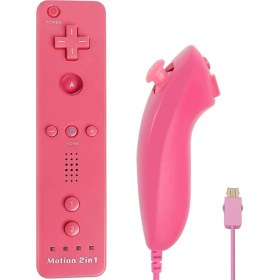 Resim Tialating Sol Sağ Kırmızı Set-2in1 Sol/sağ Kablosuz Denetleyici Nintendo Wii/wii U Video Oyunu Gamepad Motion Plus Cmos Sensörü Motor Kolu Aksesuarları (Yurt Dışından) 