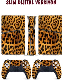 Resim KT Decor Leopar Desenli Playstation 5 Full Sticker Kaplama Seti 