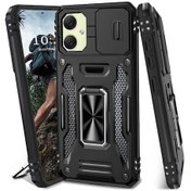 Resim Chenkestoreone Galaxy A05 S24fe S23 S22 A55 A54 A35 İçin Manyetalı 360 Döner Halkalı Şok Emici Kasa 