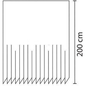 Resim Zethome Jackline 10149 Banyo Duş Perdesi Tek Kanat 1X120X200 