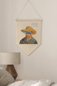 Resim Yatak Odası Pinterest Duvar Dekoru, Van Gogh Sanat Serisi, Kanvas Flama Askılı Duvar Örtüsü NO:429 - Renkli - 19 / 21 x 30 