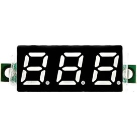 Resim Mini Dijital Voltmetre 3.5-30V, Kablo Bağlantılı, 0.28 Inç Ekran 