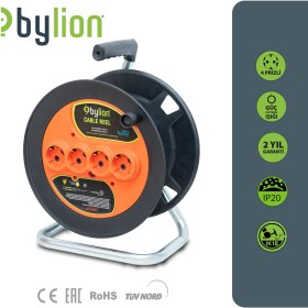 Resim BYLION Makaralı Seyyar Uzatma Boş Kablosuz MAX. 50 Metre Kapasiteli 