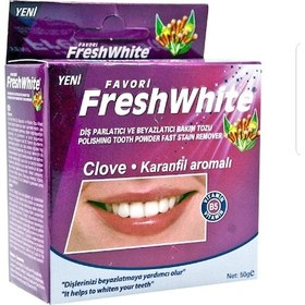 Resim Favori Fresh White Diş Beyazlatıcı Karanfil Aromalı Parlatıcı Bakım Tozu 50 G x 2 