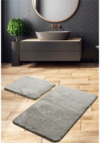 Resim Sarar Gri Banyo Paspas Takımı 2'Li 