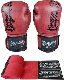 Resim Dragon 30127-p Distrito Boks ,muay Thai Eldiveni Ve Bandaj 2'li Set 