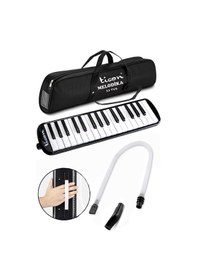 Resim Melodika 32 Tuşlu Siyah Bez Çantalı 1 Adet 32k Hortumlu Melodika Askılı Taşıma Kulplu Okul Öğrenci Siyah 