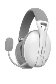 Resim Rampage Crack Beyaz/gri Wireless 2.4g+ Bluetooth Mikrofonlu Profesyonel Gaming Oyuncu Kulaklığı 