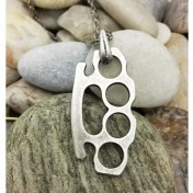 Resim BijuStore Gümüş Renk Burgu Zincir Erkek Muşta Kolye 