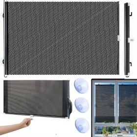 Resim 2'li Paket Kablosuz Rulo Perdeler - 6 Vantuzlu Karartma Perdeler, Termal Yalıtımlı, UV Korumalı, Yatak Odası, Oturma Odası, Ev Ofis için Gizlilik Pencere Perdeleri | Modern Pencere Dekorasyonu | Kolay Kurulum Perdeler, Pencere Perdeleri, Şık Tasarım 