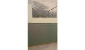 Resim Iskandınav Model( 54 x 102 cm )Dekoratif Duvar Paneli Boyanabilir Ahşap 6 mm Ham Mdf Duvar Paneli 