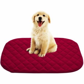 Resim 75x85 Cm Yıkanabilir Emici Kedi Köpek Çiş Pedi Bordo 