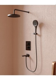 Resim Creavit SH540.SYM Punto Termostatik 2 Yollu Ankastre Duş Seti Mat Siyah 