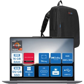 Resim Lenovo Yoga Slim 6 14APU8 R7-7840U 16 GB 512GB SSD 14\ OLED Wuxga Windows 11 Home Dizüstü Bilgisayar L82X3004FTXWH01 + Zettaçanta 