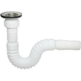 Resim Özbest Körüklü Çamaşır Çıkışlı Lavabo Sifonu 