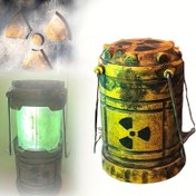 Resim Mini Nükleer Reaktör Gece Lambası - Halloween & Kıyamet Temaları için Sanatsal Metal Dekoratif Fener, Pil ile Çalışır (AAA Piller Dahil Değildir) 
