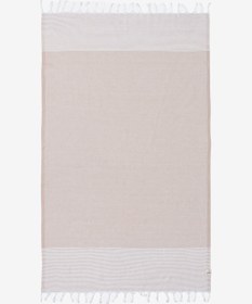 Resim Deep Çizgili Pamuk Peştemal Bej 