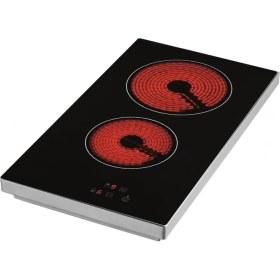 Resim Eminçelik Vc 320 2 Gözü Elektrikli Vitro Seramik Siyah Cam Domino 