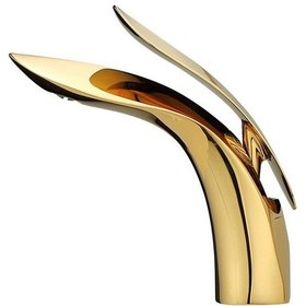 Resim Fause Lavabo Bataryası Leaf Altın Klb103-G 
