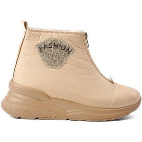 Resim Bej Dar Kalıp Kadın Kar Botu 1321 Z Bej 