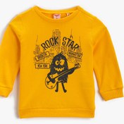 Resim Erkek Bebek Baskılı Sweatshirt Pamuklu 