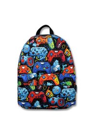 Resim Ümit Çanta Erkek Çocuklar İçin Mavi Turuncu Renkli Oyun Konsolu Baskılı Okul Çantası - 5092 Mavi - Turuncu 