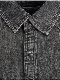Resim Jack & Jones Jack&Jones Siyah-Gri Erkek Kot Gömlek 12213202 Gri - Siyah 
