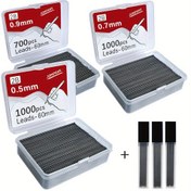 Resim 1000 adet JONFEX 2B Mekanik Kalem Ucu Dolumları - 0.5mm, 0.7mm, 0.9mm Boyutlar, 2 Tüp & Kalem Kalemi için Bileme Araçları ile Sanat, Çizim ve Teknik Kırtasiye için 
