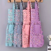 Resim 1 adet Kadın Çiçekli Önlük, Polyester %100 Dokuma Kumaş, 165g/m², Vintage Tarzı Pişirme Bahçe Önlüğü, Noel Şükran Günü için Mükemmel Hediye Anneler Günü için - Tüm Amaçlar İçin, Pişirme, Boyama, Giyinme, Ofis - Tek Beden 