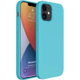 Resim Microsonic Apple iPhone 12 Mini Kılıf Groovy Soft Turkuaz 