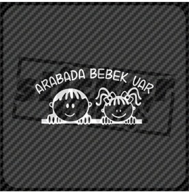 Resim Sticker Works Arabada Bebek Var Sticker 