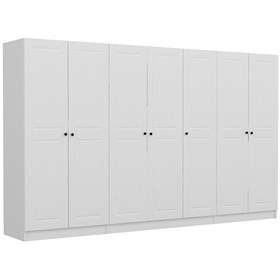 Resim Kale 7 Mebran Kapaklı 2ç Dolap - Beyaz 190cm 