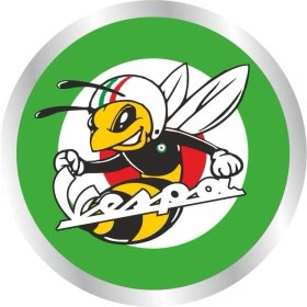 Resim VESPA Vespa Wespa Uyumlu Yuvarlak Logo Damla Stıcker 