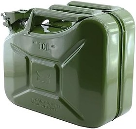 Resim Badem10 Metal Benzin Bidonu 10 Litre Akaryakıt Mazot Taşıma Doldurma Depolama Bidonu Dayanıklı Bidon 