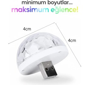 Resim Astraled Sese Duyarlı Mini Disko Topu USB Telefon Mikrofon Uyumlu Parti LED 
