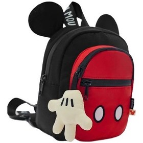 Resim Disney Mikkey Mouse Çizgi Film Temalı Kadın Sırt Çantası - Minnie Tuval Desenli Okul Çantası - Büyük Kapasiteli Mochila 40g Geo Black 