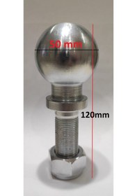 Resim Römork Araba Topuzlu Çeki Demiri Somunlu 50Mm (A+ Kalite) 
