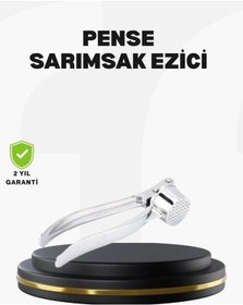 Resim Profesyonel Sarımsak Ezici Sağlam Yapı Ve Rahat Kavrama Açık Gri 
