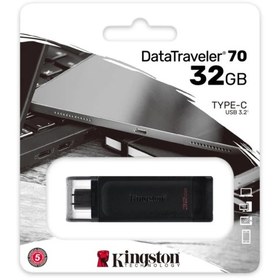 Resim Kingston DT70/32GB 32 GB DT70 Data Traveler Type C USb Flash Bellek 