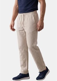 Resim DeepSEA Çizgi Dokulu Rahat Kesim Yazlık Spor Pantolon - Hafif Kumaş Modern Tasarım 2600263 